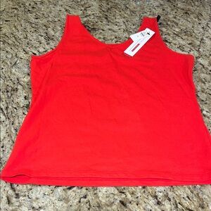 Talbots Bright Red Scoop Neck Tank Top